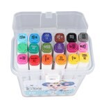 Marqueurs a double pointe 18 couleurs etanche s�r portable marqueur stylo ensemble pour roche toile verre ...