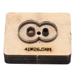 Matrice de d�coupe en cuir 8 shape punch cutter craft mould tool 41x26. 5mm pour le caoutchouc de papier ...