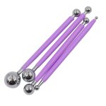 Mauve - pte a modeler polymre 4 pices / ensemble, outil de sculpture a double extrmit en acier inoxydable ...