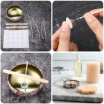 Mches de bougie d'avertissement de soja avec base, fournitures excutives, double face, bricolage, 6 ...
