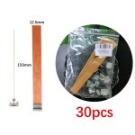 Mche a bougie en bois de haute qualit avec base a clip, artisanat wunicef, paraffine, cire d'abeille, ...