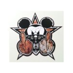 Mickey fuck logo 1934 autocollant adhésif sticker - taille : 4 cm Mickey fuck logo 1934 autocollant adhésif sticker - taille : 4 cm