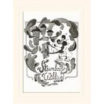 Mickey mouse (steamboat willie - steam) - avec passe - partout - 30x40cm - affiche / poster - envoi a ...