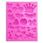 Mignon couronne noeud - noeud silicone artisanat moule 3d fondant chocolat bonbons moules diy