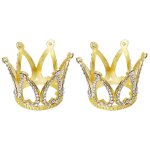 Mini crown cake topper strass or tiare princesse cheveux ornements mariage anniversaire baby shower f�te ...