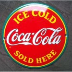 Mini plaque emaillée coca cola ice cold sold here email usa Mini plaque emaillée coca cola ice cold sold here email usa