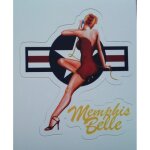 Mini sticker pin up menphis belle style bombardier militaire
