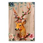 Moderne dcor animal toile impression peinture cerf sculpture fleur affiches nordique chambre dcoration ...