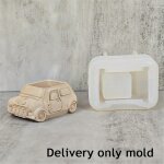 Moule 3d en silicone pour pot de fleurs, voiture, plante, mignon, en pl�tre