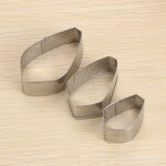 Moule en acier inoxydable pour fabrication de fleurs, 3 pièces, outil en argile, forme de pétale, diy, ... Moule en acier inoxydable pour fabrication de fleurs, 3 pièces, outil en argile, forme de pétale, diy, ...