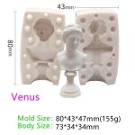 Moule de bougie en silicone en rsine epoxy, bricolage cratif, moule de bougie de venus, moule de savon ...
