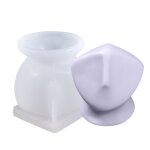 Moule a bougie, moule de visage de style abstrait pour la fabrication de bougies, savon, artisanat d'art ...