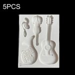 Moules a chocolat en silicone château - set de 5 fondants musicaux par Moules a chocolat en silicone château - set de 5 fondants musicaux par