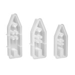 Moule en silicone 3d en forme de lapin de pques, pour bougeoir, moule en silicone de pques (3 pices) ...