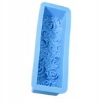 Moule en silicone en forme de roses pour bougies faites a la main, bleu, 25, 1 x 9, 4 x 5 cm Moule en silicone en forme de roses pour bougies faites a la main, bleu, 25, 1 x 9, 4 x 5 cm