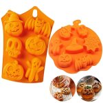 Moule en silicone pour gteau d'halloween, 4 pices, deux styles, 6 pices