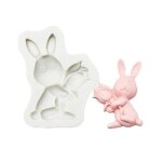 Moule en silicone lapin de pques - 2 pcs argile a ptisserie au chocolat,