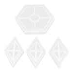 Moules en silicone translucide diy : moules en r�sine rhombique pour les solutions d'artisanat et de ...