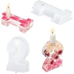 Moulle bougie silicone 2 pices moule a bougie en bton moule bougie diy bougies moule en silicone rutilisabl ...