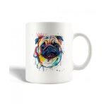 Mug en c�ramique le bouledogue color� fran�ais petit chien gai race canine