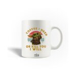 Mug en cramique coffee baby yoda star wars coffee i need or kill you i will