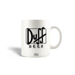 Mug en céramique simpsons duff beer logo noir Mug en céramique simpsons duff beer logo noir