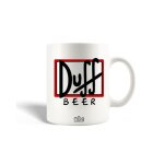 Mug en céramique simpsons duff beer logo noir rouge Mug en céramique simpsons duff beer logo noir rouge