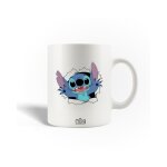 Mug en c�ramique stitch neige no�l bleu