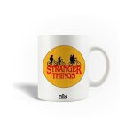 Mug en céramique stranger things logo fond jaune Mug en céramique stranger things logo fond jaune