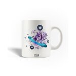 Mug en céramique tête de loup art abstrait couleur loup peinture Mug en céramique tête de loup art abstrait couleur loup peinture