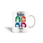 Mug en c�ramique the beatles groupe musical fan art affiche logo bleu