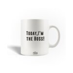 Mug en c�ramique today i'm the boss aujourd'hui je suis le patron
