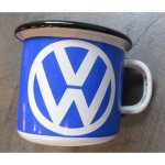 Mug vw logo bleu en email tasse a caf� emaill�e volkswagen