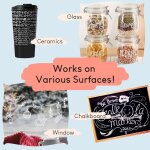 Mujj - stylo craie pour tableau noir effacable, marqueur craie effacable, feutre craie pour le verre ...
