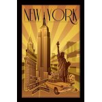 New york - illustration - affiche / poster envoi en tube