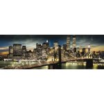 New york - manhattan - night & moon - affiche / poster envoi en tube