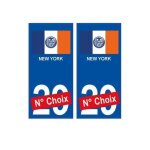 New york ville sticker num�ro au choix autocollant drapeau usa city - couleur : arrondis - angles : arrondis ...