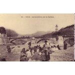Nice - lavandieres sur le paillon - reedition d'une cpa - 1er choix - ref 022 176