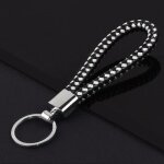 Noir et blanc1 - clés de voiture en cuir tissé a la main, de haute qualité, portefeuille pour couple, ... Noir et blanc1 - clés de voiture en cuir tissé a la main, de haute qualité, portefeuille pour couple, ...