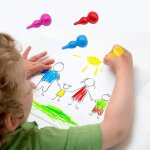 Non toxique 12 couleurstoddlers crayons de cire jouet empilable Non toxique 12 couleurstoddlers crayons de cire jouet empilable