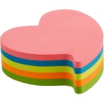 Notes autocollantes en forme de c?ur, bloc - notes autocollant color, 70 x 70 mm, paquet de 1 x 250 ...