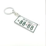 Numro d1 - cls en mtal, pendentif de poignet avec initiale de magasin de tofu, modle de course, grand ...