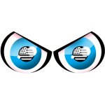 Yeux drapeau breton (29x12cm) - sticker / autocollant