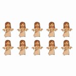 Pack de 10 d�taill� bois saint ?uvres d'art miniatures figurines suspendues parures pour les f�tes de ...