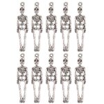 Pack de 10 halloween skeleton charms fournitures dartisanat crne pendentifs bijoux de bricolage