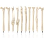 Pack de 10 stylos a bille avec l'encre noire pour artiste, ecole, bureau, style dcontract