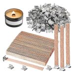 Pack de 100 m�ches de bougie en bois pour la fabrication de bougies, m�ches en bois eclat�es de 6 pouces ...