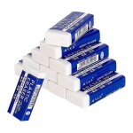 Pack de 12 gommes a crayon, gommes blanches pour l�ecole, gommes d'art pour les enfants dessin en vrac ...