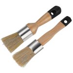 Pack de 2 pinceaux a craie, pinceau a craie et a cire outil de peinture a la craie pour meubles rutilisables ...