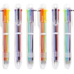 Pack de 24 stylos, multi - color 6 en 1 0. 5 mm fournitures scolaires plaisir. stylos rtractables de ...